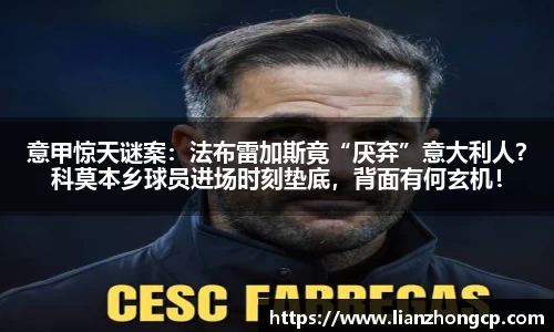 意甲惊天谜案：法布雷加斯竟“厌弃”意大利人？科莫本乡球员进场时刻垫底，背面有何玄机！